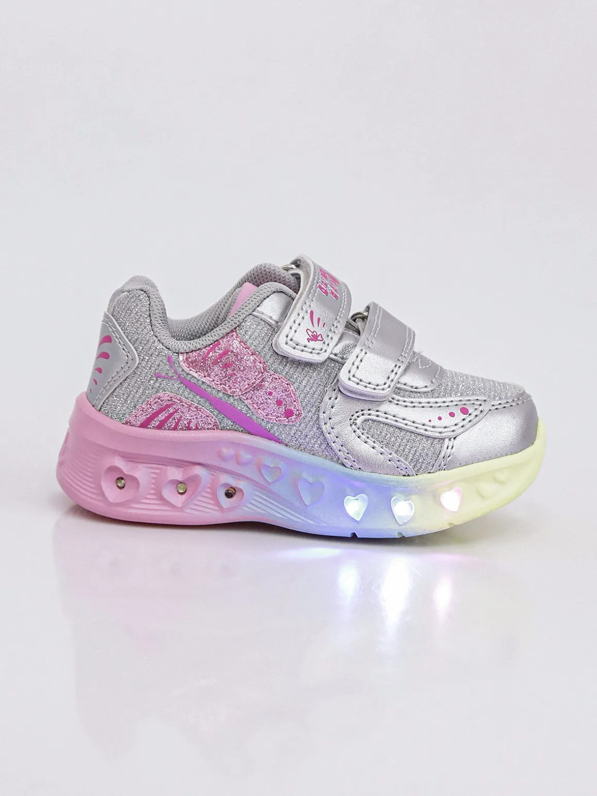 Giardino D'Oro Sneakers da bambina con luci e strappi - argento