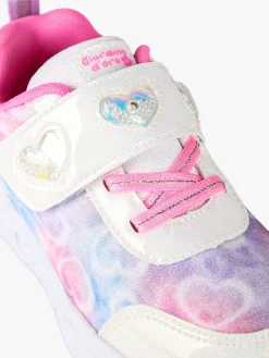 Giardino D'Oro Sneakers da bambina con strappo e luci - bianco
