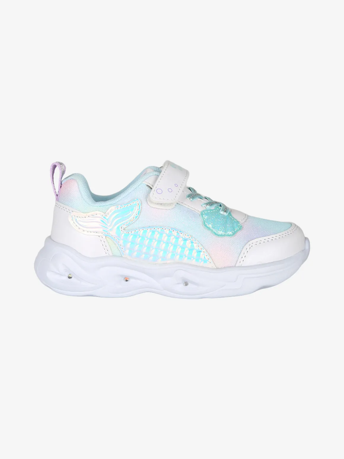 Giardino D'Oro Sneakers da bambina con luci e cinturino a strappo - azzurro