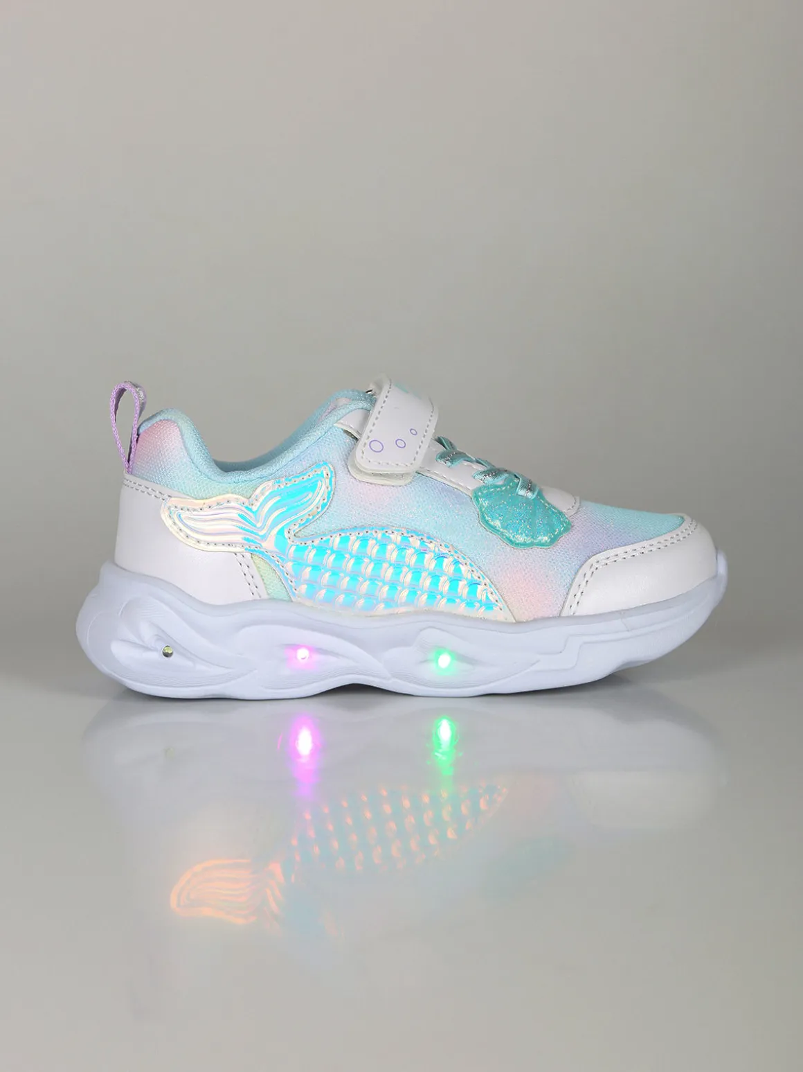 Giardino D'Oro Sneakers da bambina con luci e cinturino a strappo - azzurro