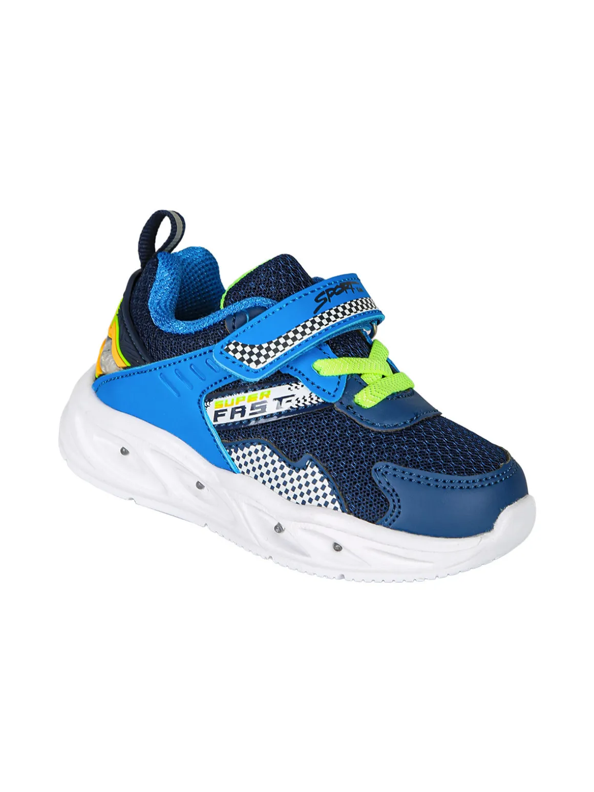 Giardino D'Oro Sneakers da bambino con luci e cinturino a strappo - blu
