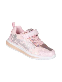 Giardino D'Oro Sneakers da ragazza con luci e cinturino a strappo - rosa