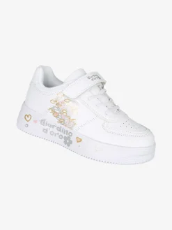 Giardino D'Oro Sneakers da ragazza con cinturino a strappo - bianco