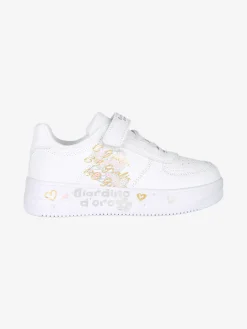 Giardino D'Oro Sneakers da ragazza con cinturino a strappo - bianco