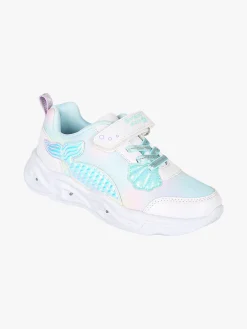Giardino D'Oro Sneakers da ragazza con luci e cinturino a strappo - bianco
