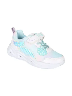 Giardino D'Oro Sneakers da ragazza con luci e cinturino a strappo - bianco