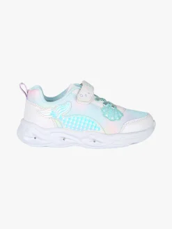 Giardino D'Oro Sneakers da ragazza con luci e cinturino a strappo - bianco