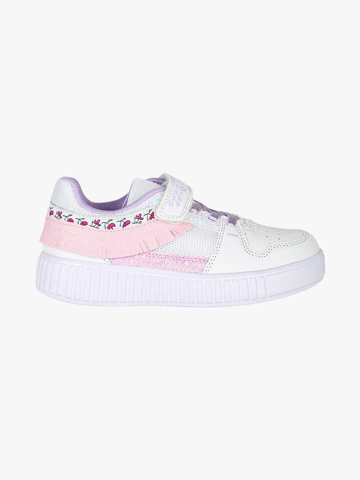 Giardino D'Oro Sneakers da ragazza basse con cinturino a strappo - bianco