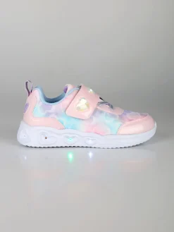 Giardino D'Oro Sneakers da ragazza con strappo e luci - rosa