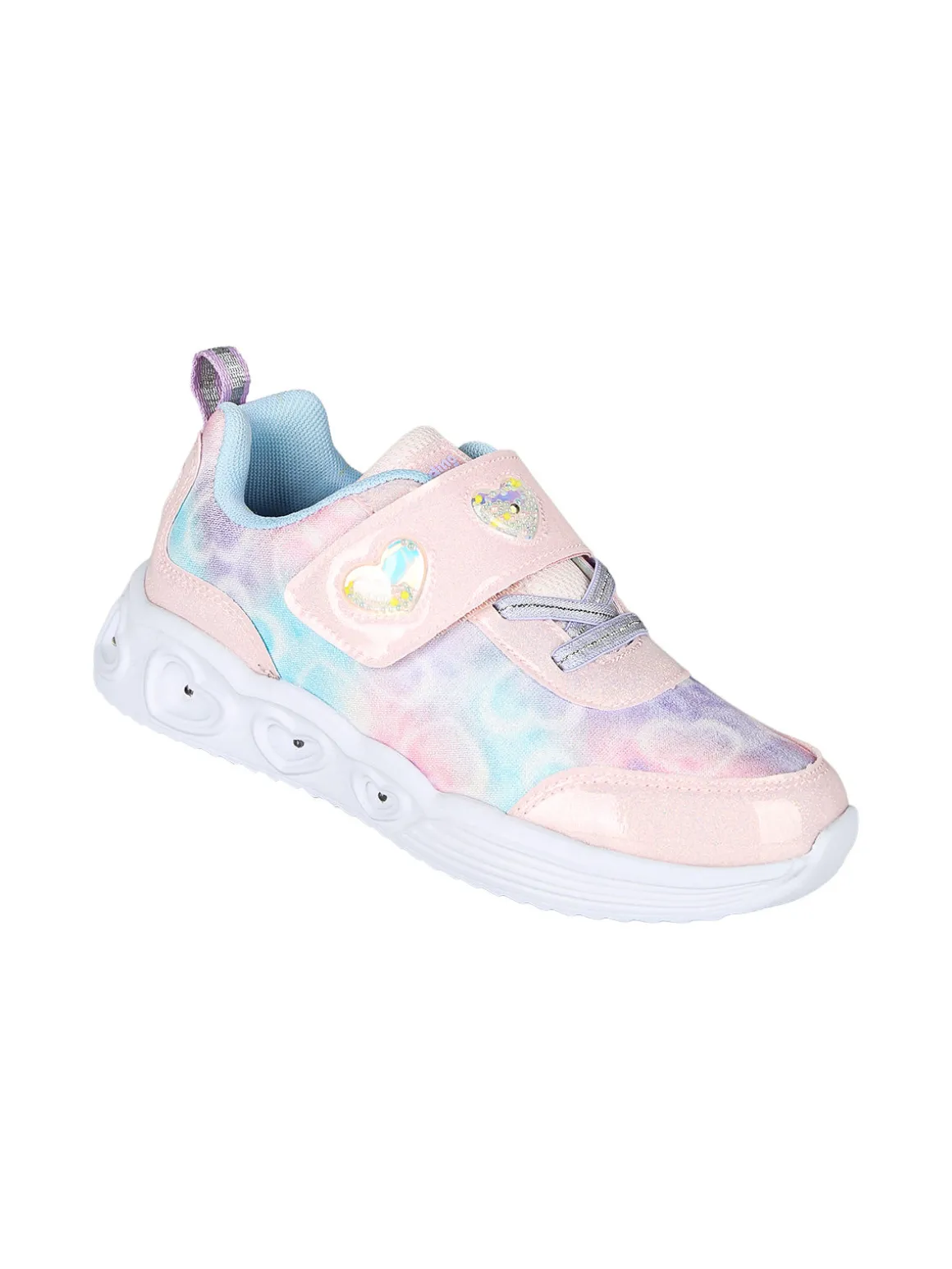 Giardino D'Oro Sneakers da ragazza con strappo e luci - rosa
