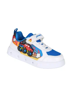 Giardino D'Oro Sneakers da ragazzo con luci e cinturino a strappo - bianco