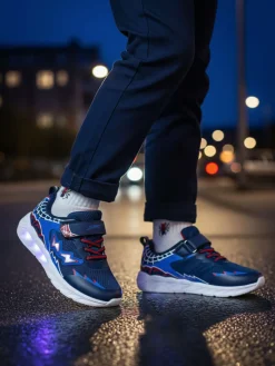 Giardino D'Oro Sneakers da ragazzo con luci e cinturino a strappo - blu