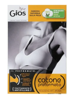 Gios AROMA Reggiseno con coppe preformate in cotone COPPA B - nero