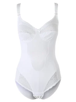 Gios 978 Body donna con pizzo COPPA B - bianco