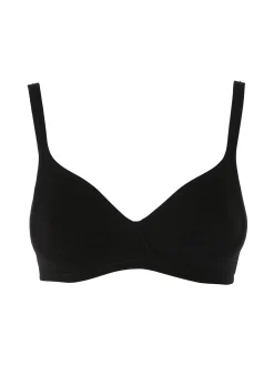 Gios CANNELLA Reggiseno con coppe preformate con rinforzo imbottito in cotone COPPA B - nero