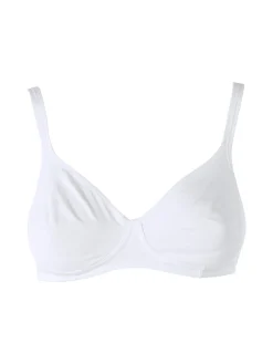 Gios CANNELLA Reggiseno con coppe preformate con rinforzo imbottito in cotone COPPA B - bianco