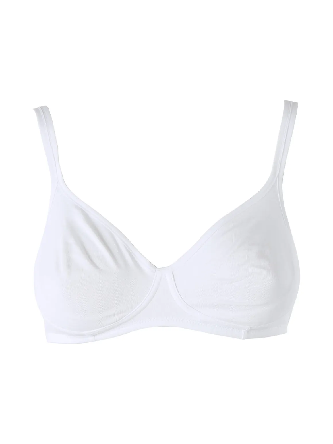 Gios CANNELLA Reggiseno con coppe preformate con rinforzo imbottito in cotone COPPA B - bianco