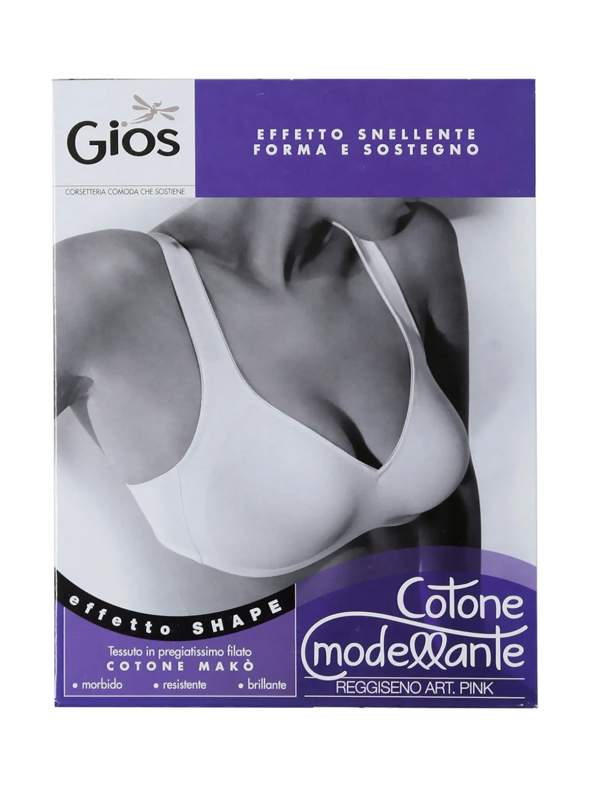 Gios PINK Reggiseno con coppe preformate in cotone makò COPPA B - champagne