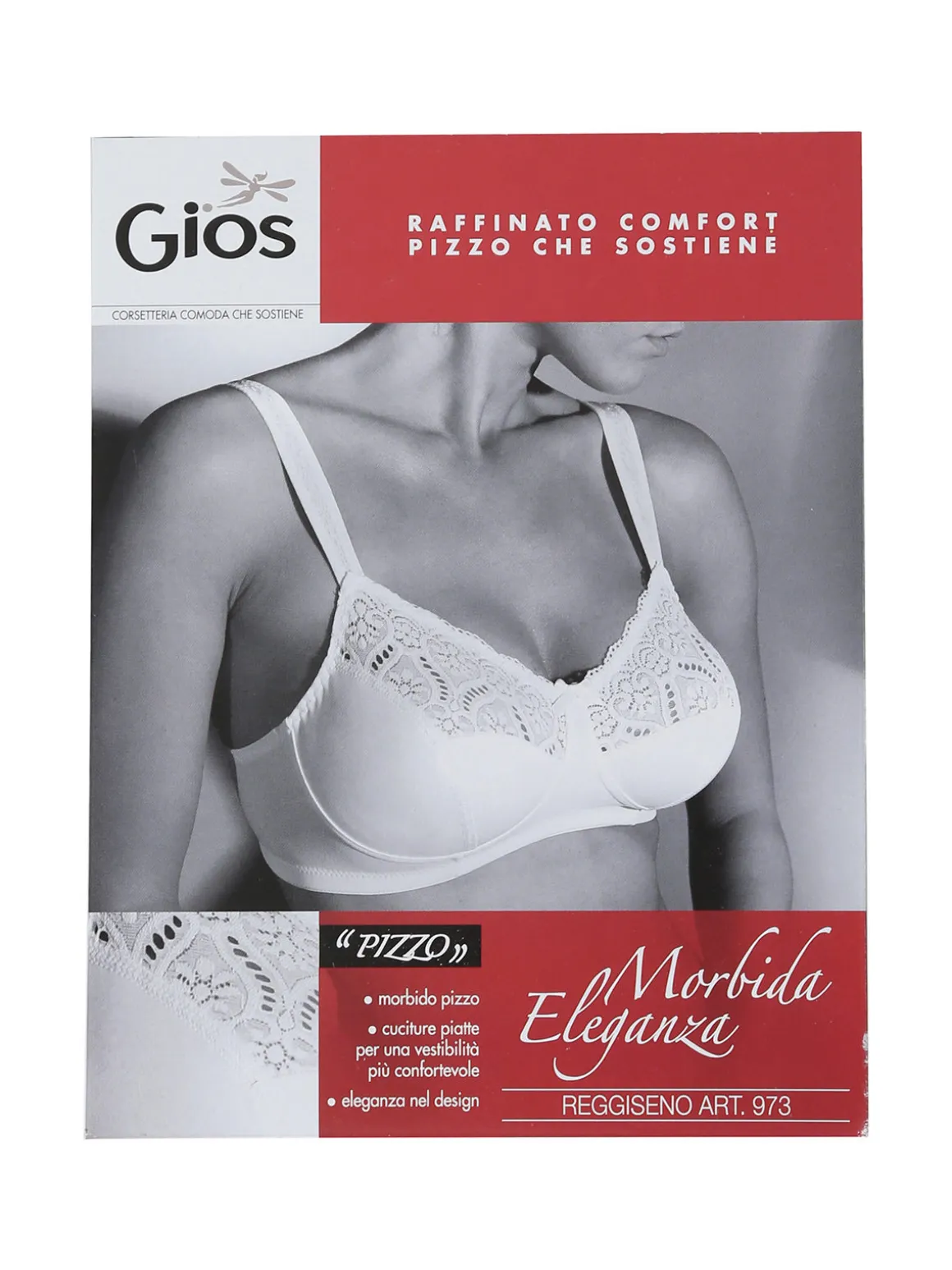 Gios 973 Reggiseno con coppe foderate in cotone COPPA B - nero
