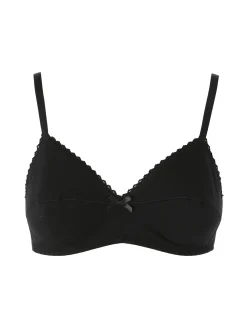 Gios 145 Reggiseno con coppe in doppio tessuto in cotone elasticizzato COPPA B - nero