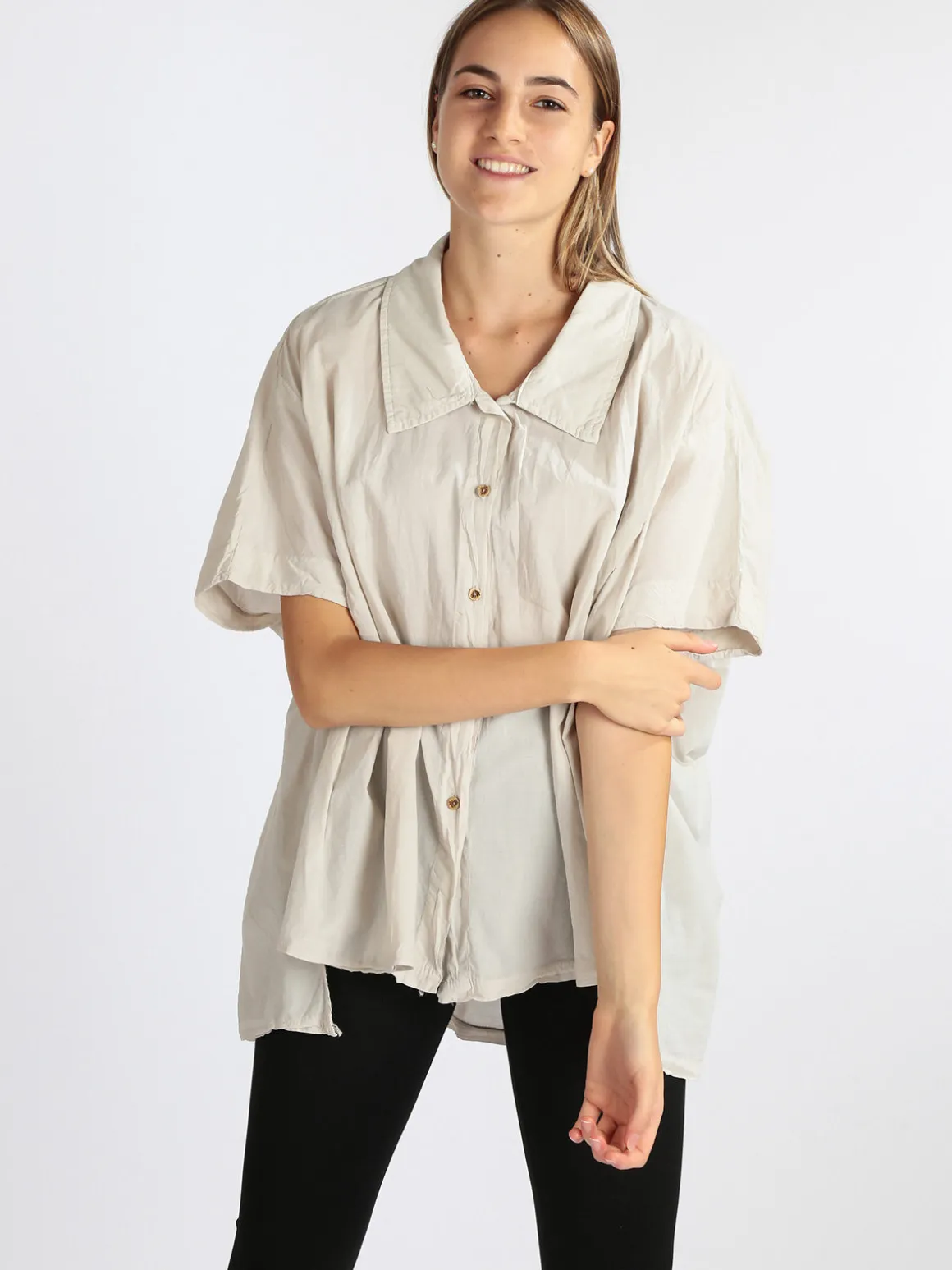Gioya Maxi camicia donna con manica a pipistrello