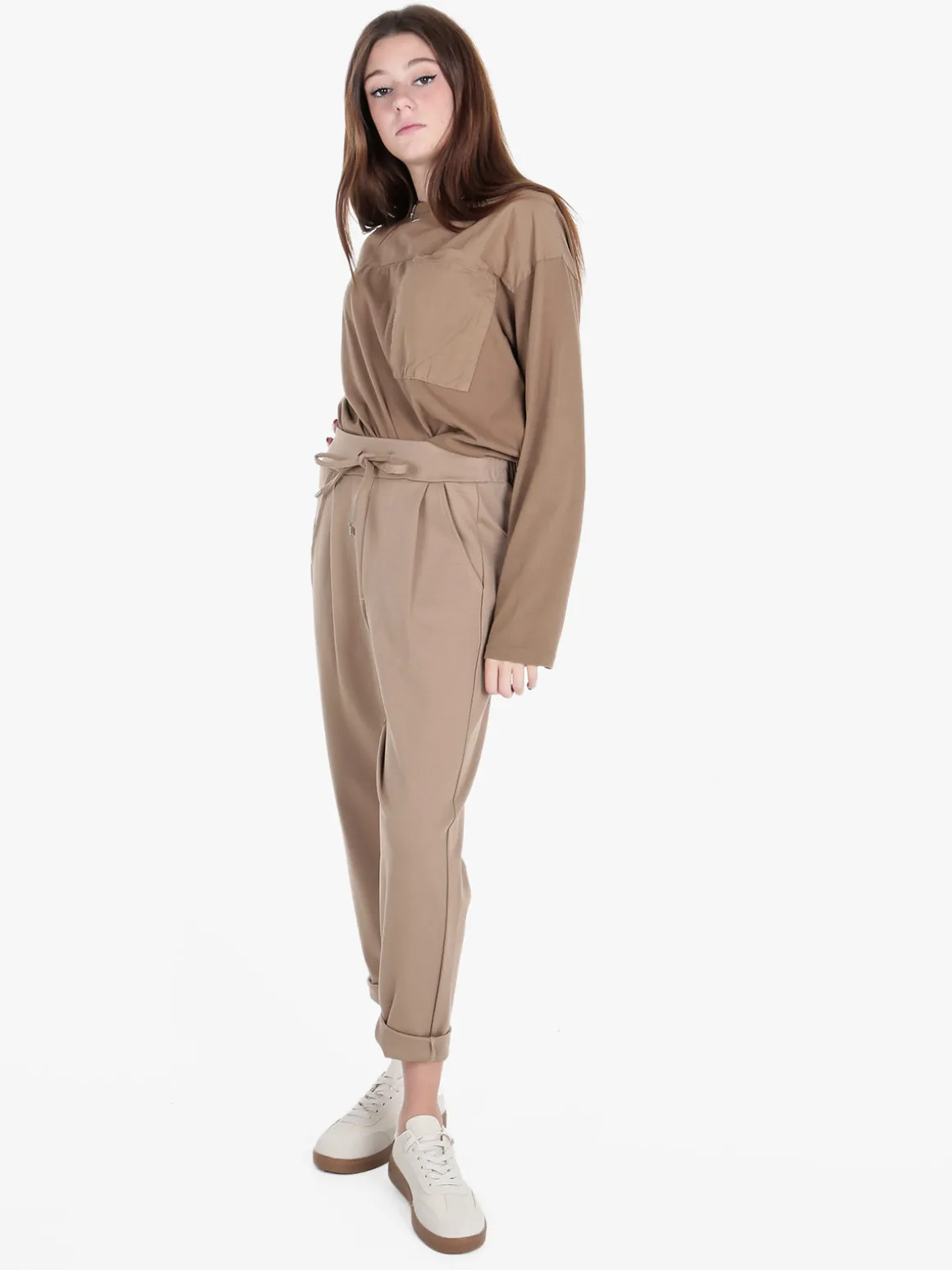 Gioya Pantaloni casual da donna con coulisse