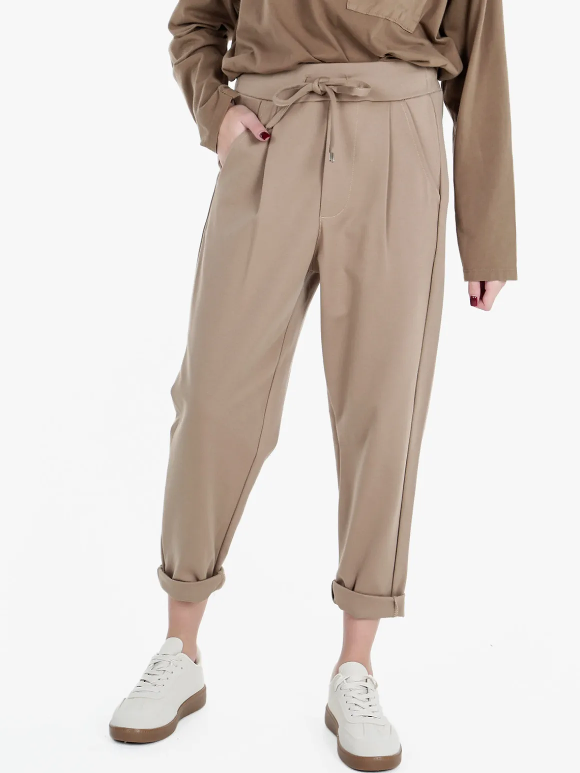 Gioya Pantaloni casual da donna con coulisse
