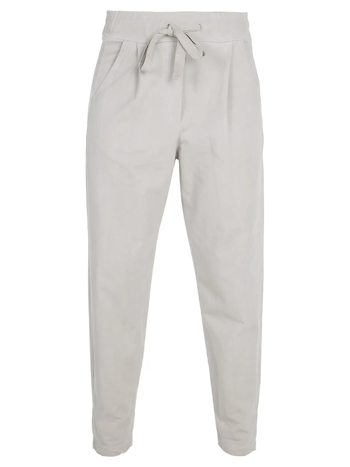 Gioya Pantaloni jogger da donna in cotone con coulisse