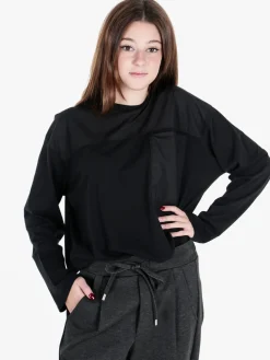 Gioya T-shirt donna oversize a maniche lunghe in cotone