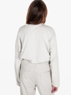 Gioya T-shirt donna oversize a maniche lunghe in cotone