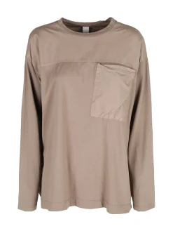 Gioya T-shirt donna oversize a maniche lunghe in cotone