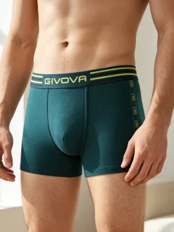 Givova Boxer da uomo in cotone stretch - verde scuro
