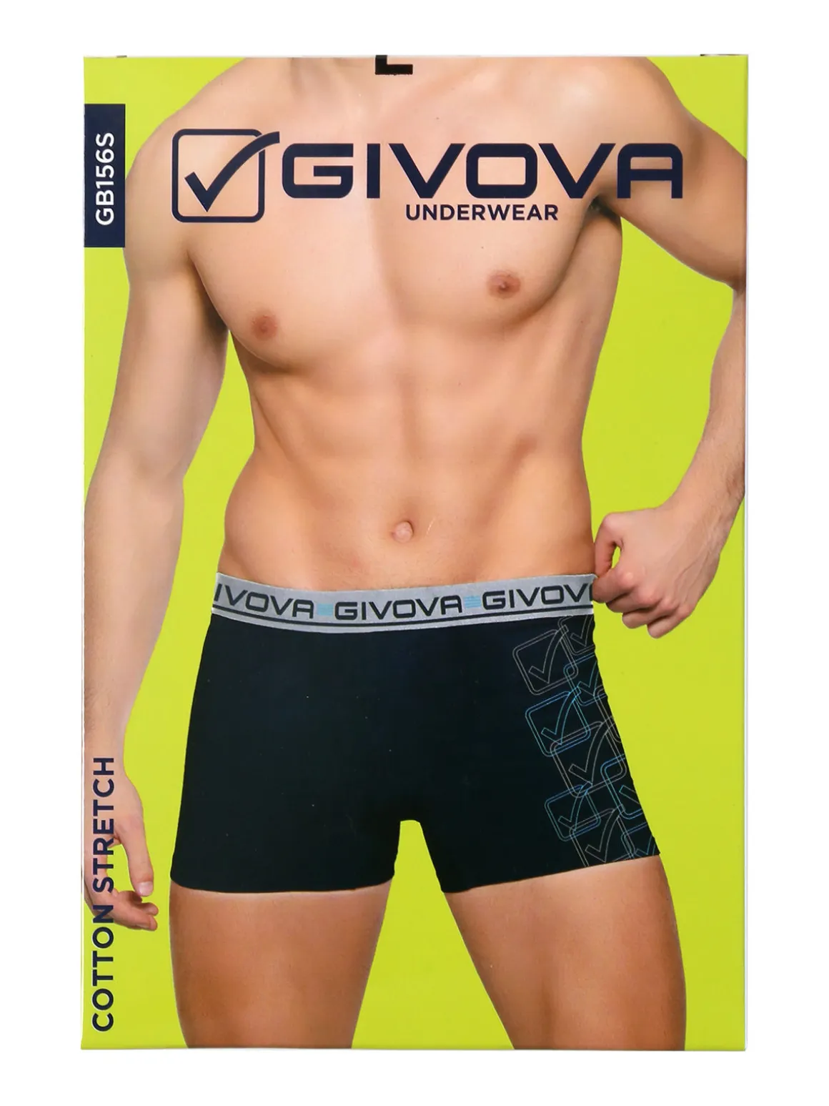 Givova Boxer da uomo in cotone bielastico - nero