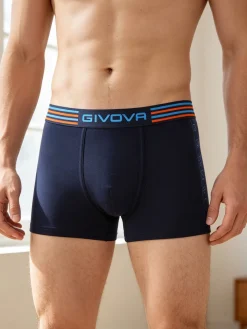 Givova Boxer da uomo in cotone stretch - blu scuro