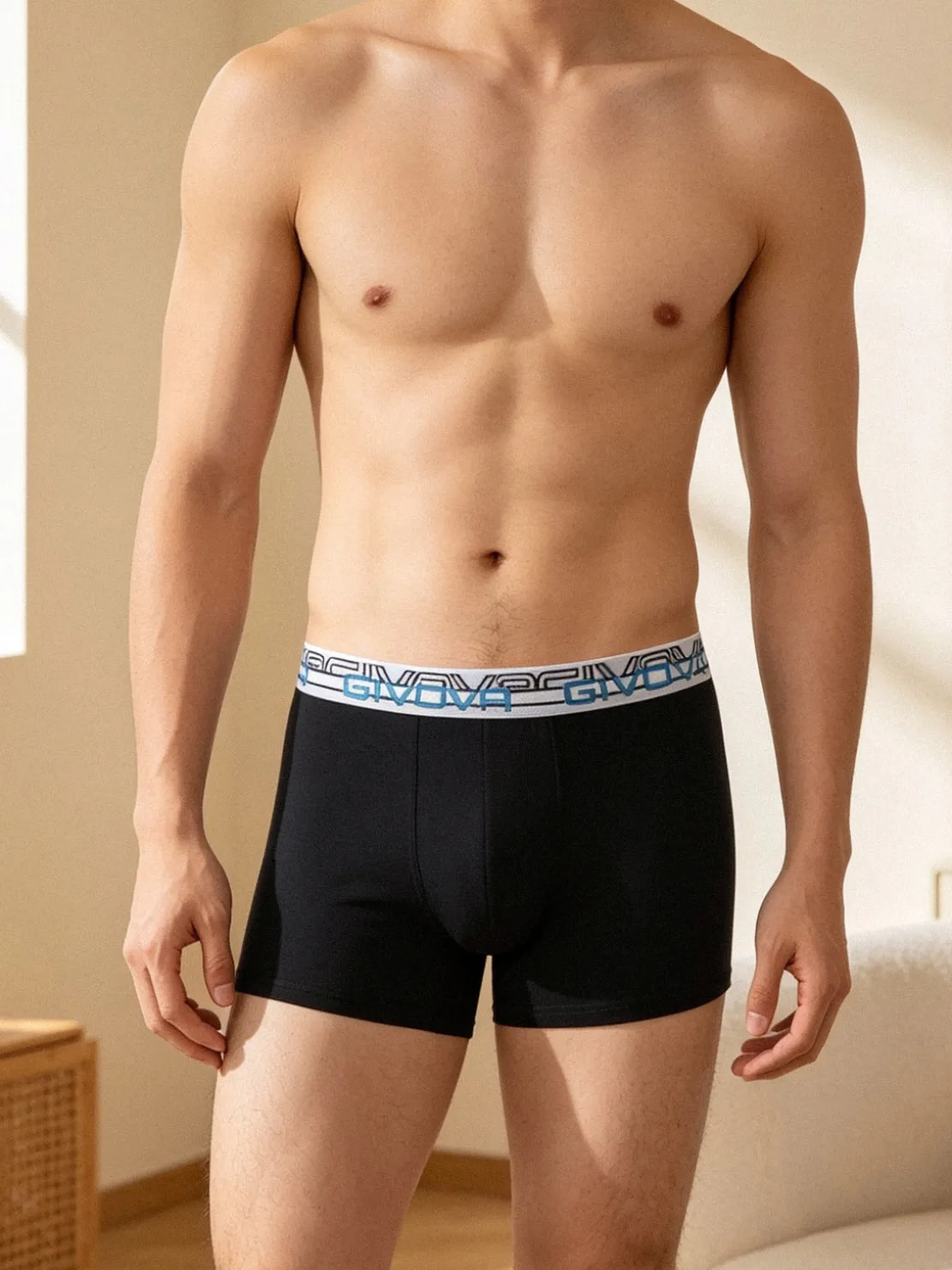 Givova Boxer da uomo in cotone bielastico - nero