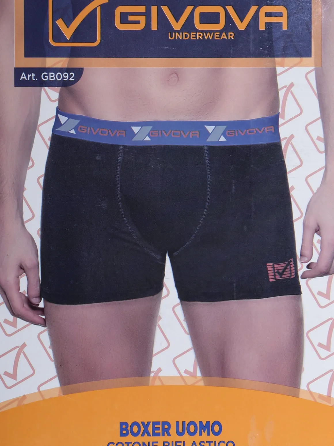 Givova Boxer uomo in cotone bielastico tinta unita