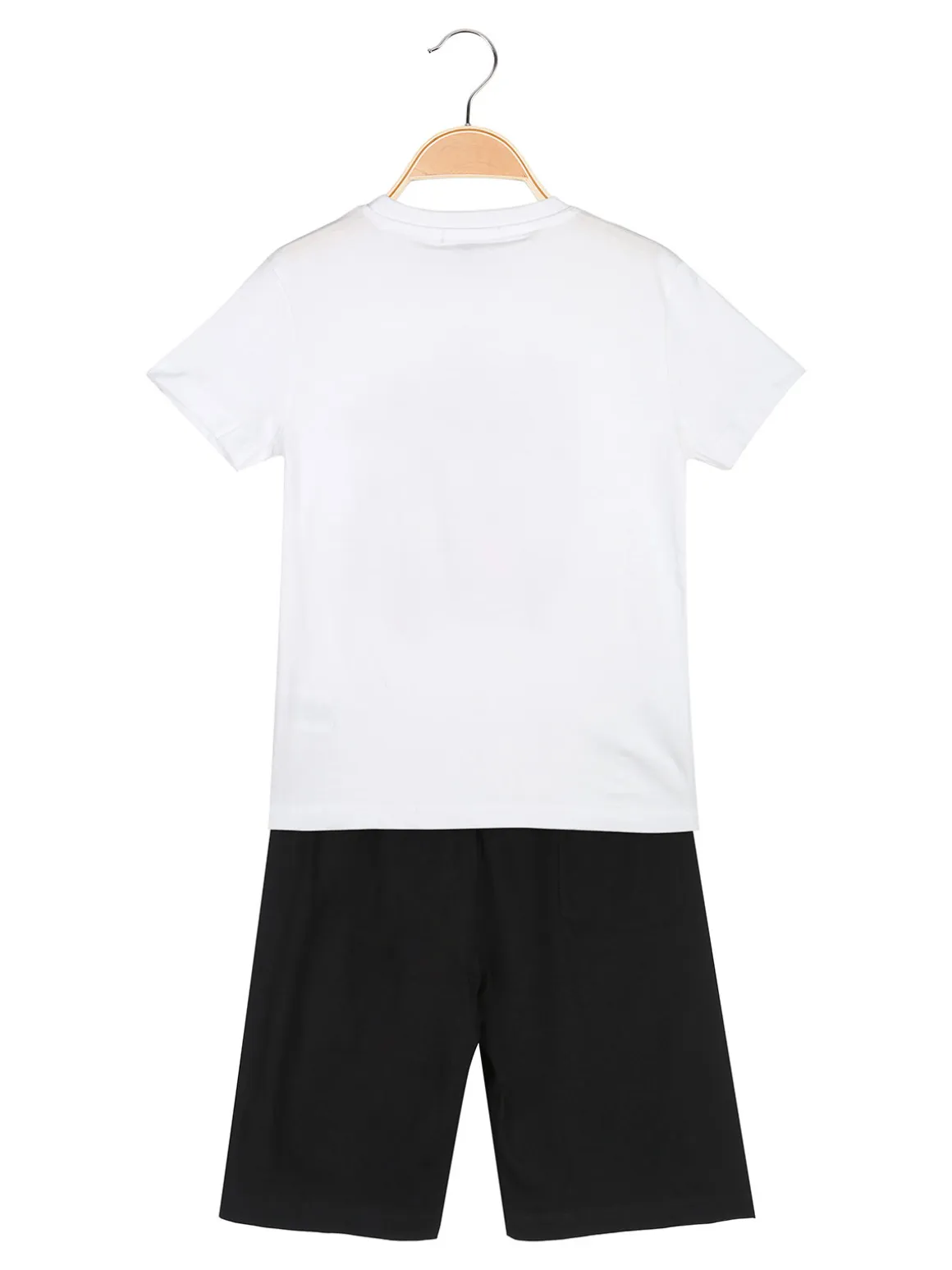 Givova Completo corto da bambino in cotone con t-shirt e bermuda - bianco