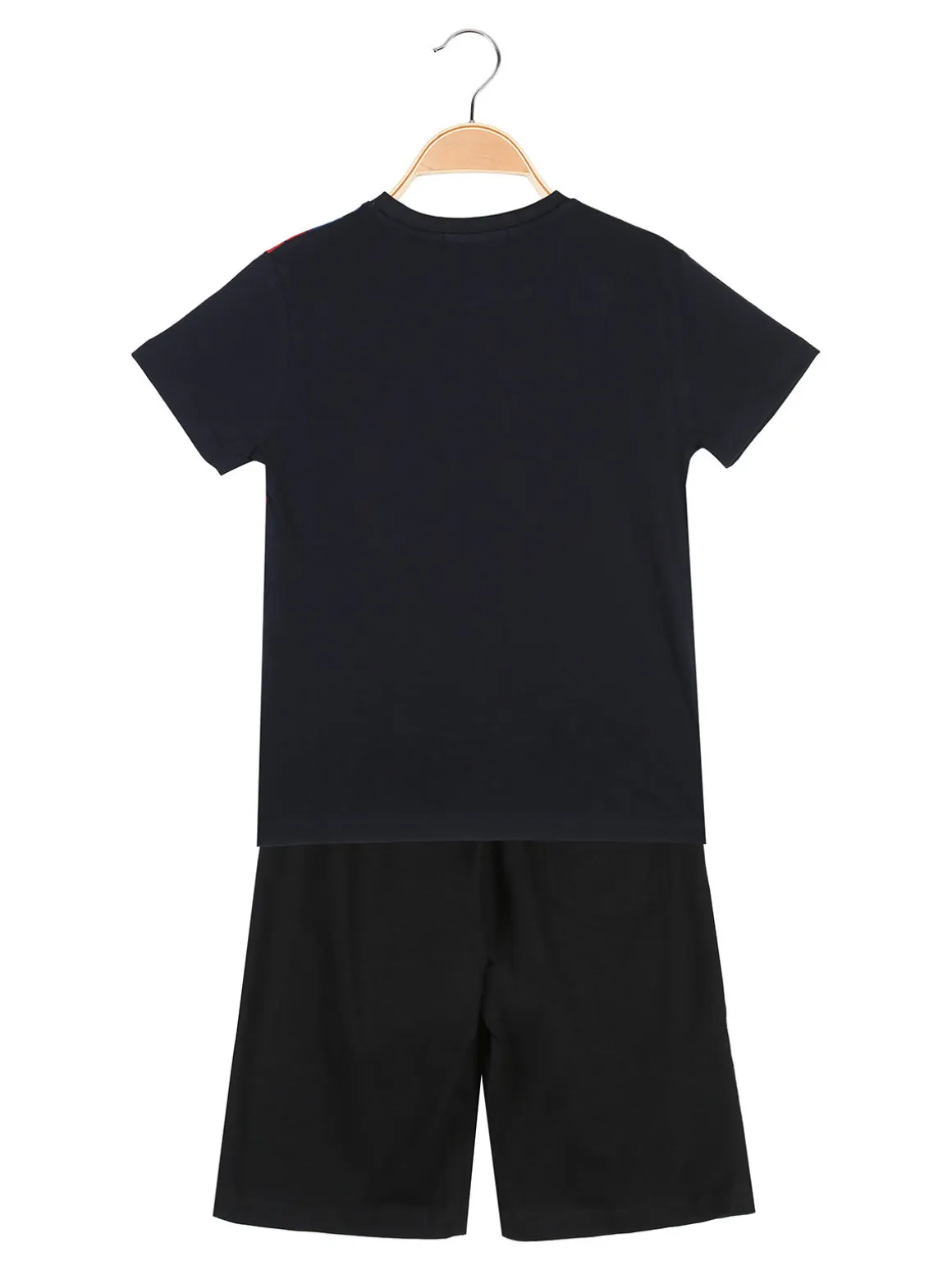 Givova Completo corto da bambino in cotone con t-shirt e bermuda - blu scuro