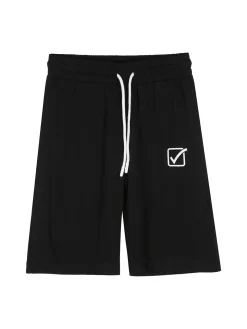 Givova Completo corto da bambino in cotone con t-shirt stampata e bermuda - bianco