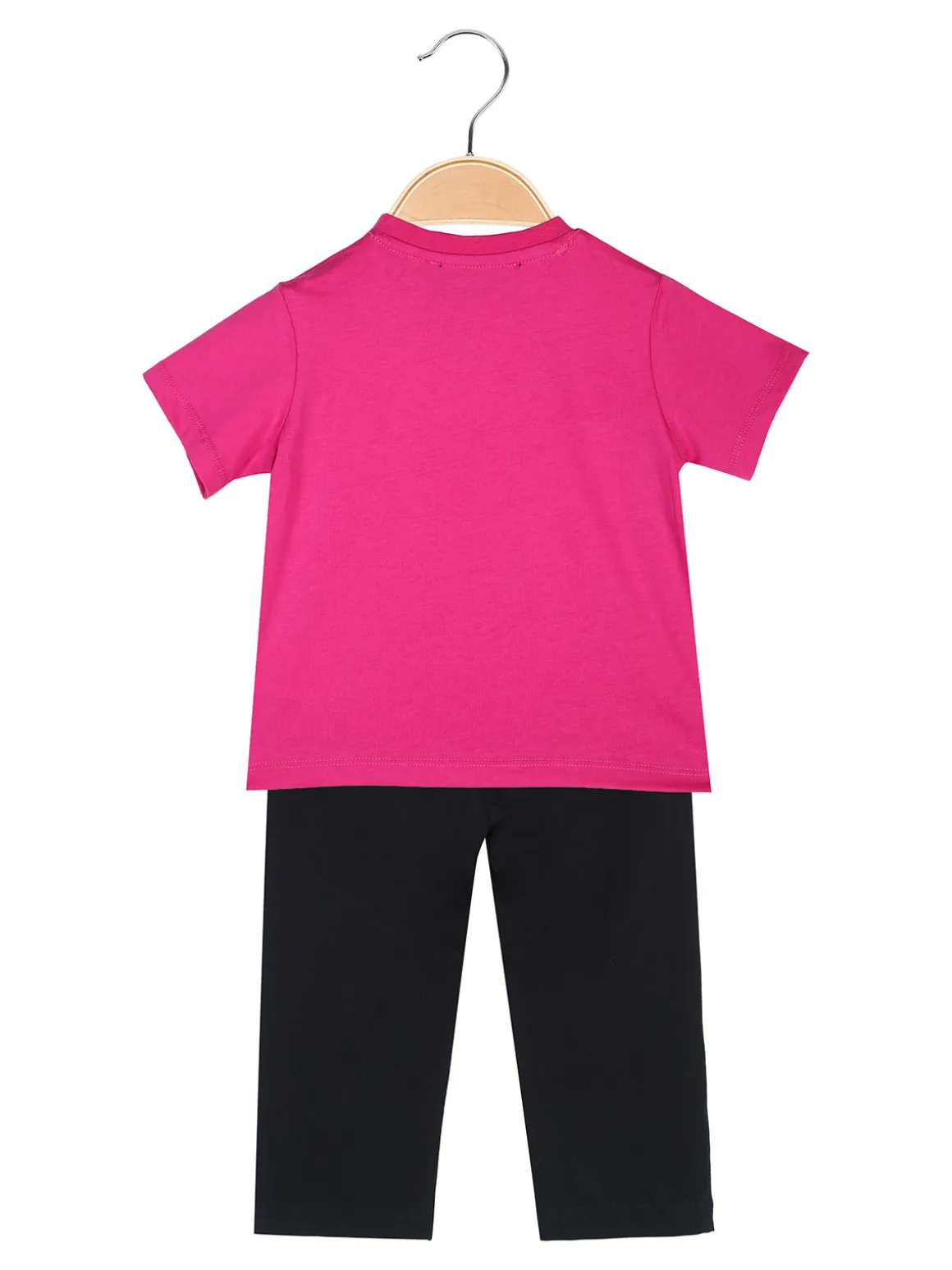 Givova Completo corto da neonata con t-shirt orsacchiotto e leggings - fucsia