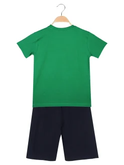 Givova Completo corto da ragazzo in cotone con t-shirt e bermuda - bianco