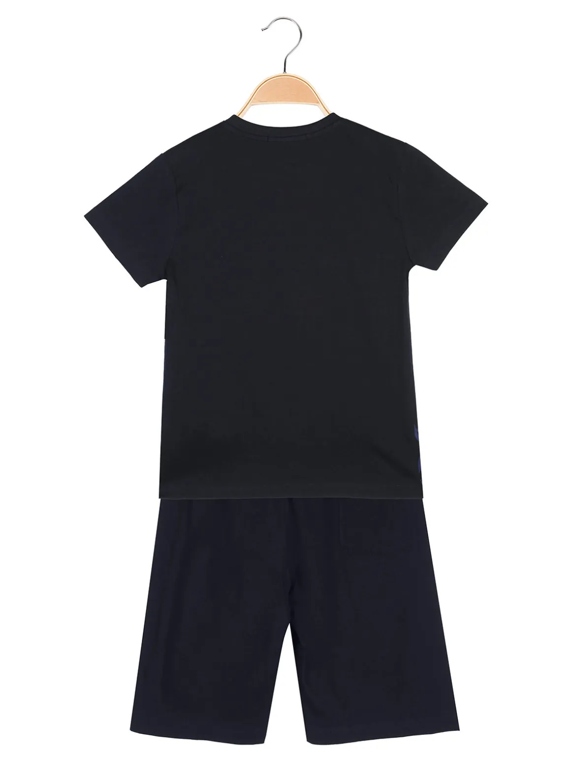 Givova Completo corto da ragazzo in cotone 2 pezzi con logo - blu scuro