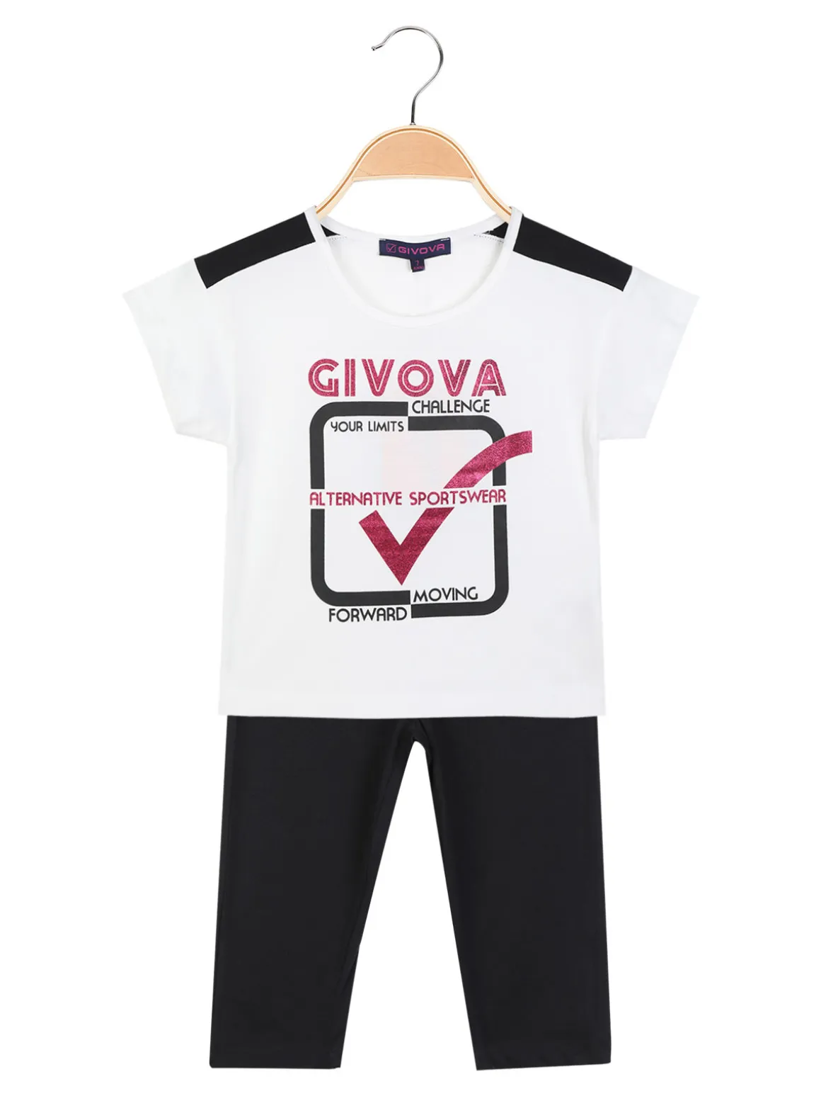 Givova Completo sportivo 2 pezzi da bambina con leggings