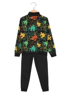 Givova Completo tuta da bambino felpato 2 pezzi con zip - verde