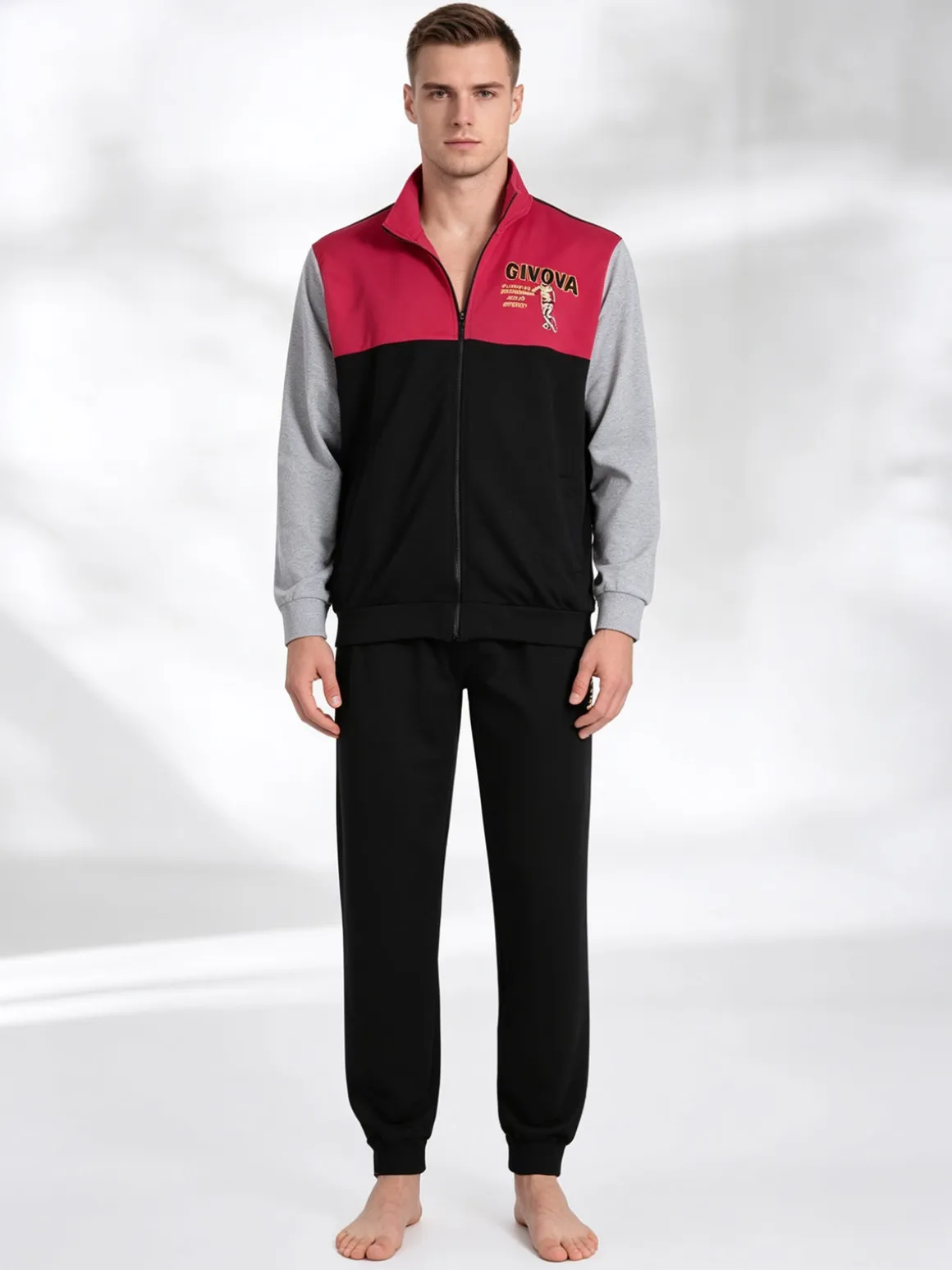 Givova Completo tuta da uomo 2 pezzi con zip