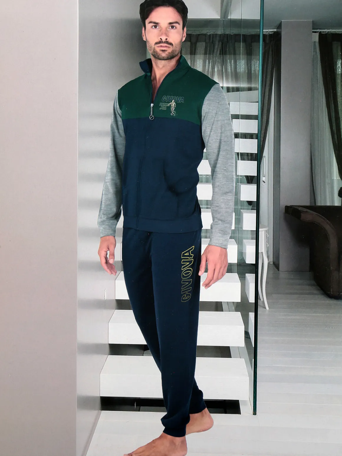Givova Completo tuta da uomo 2 pezzi con zip