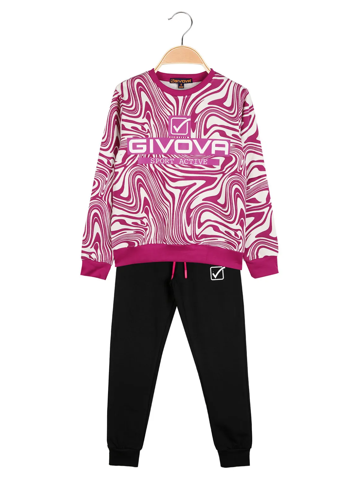 Givova Completo tuta girocollo da bambina - fucsia
