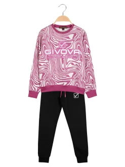 Givova Completo tuta girocollo da ragazza - rosa