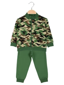 Givova Completo tuta 2 pezzi da neonato con zip - verde