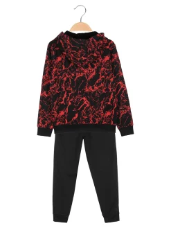 Givova Completo tuta 2 pezzi da bambino con cappuccio e zip - rosso